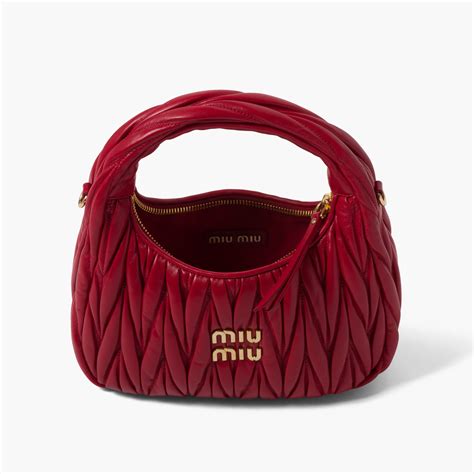 second hand red miu bags